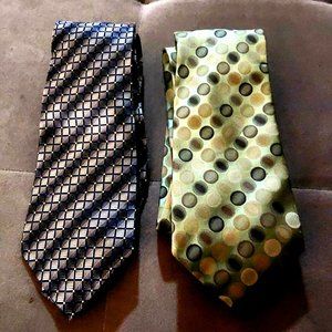 Alfani 100% Silk Neck Ties - Lot of Two